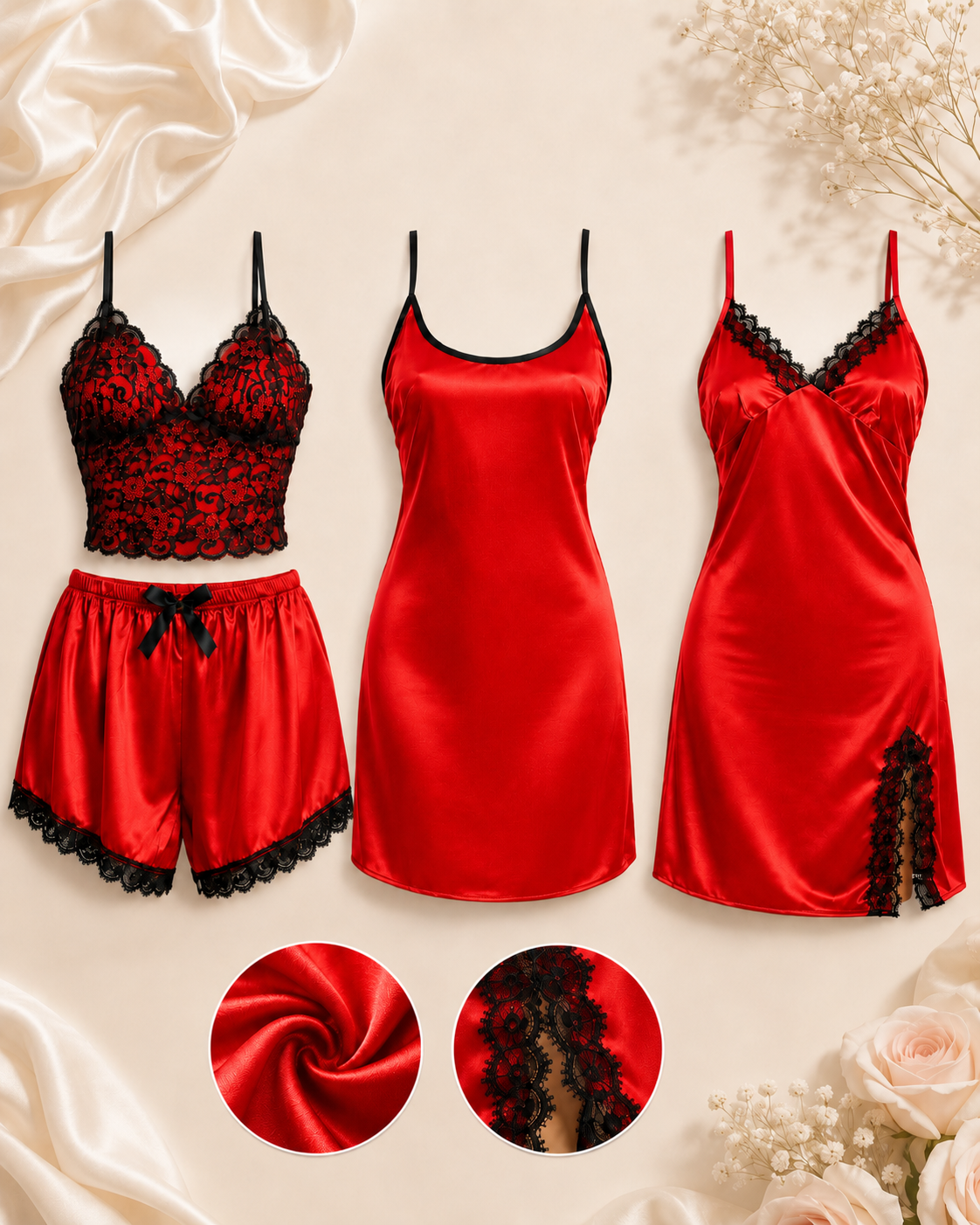 Pack Satin Élégance 3 pièces