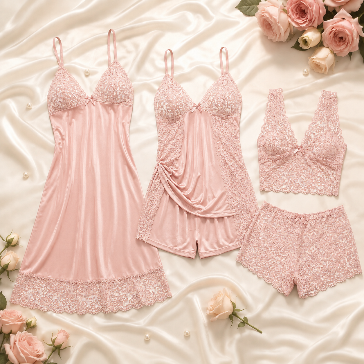 Pack Élégance 3 Looks – Satin & Dentelle