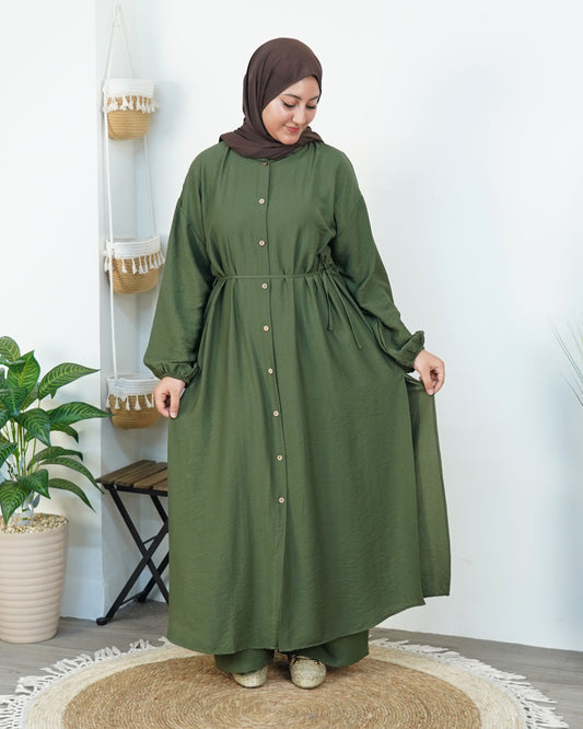 Ensemble Sundus — Col Mao & Ceinture Nouée