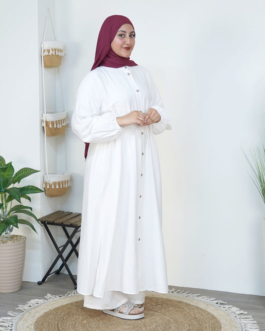Ensemble Sundus — Col Mao & Ceinture Nouée