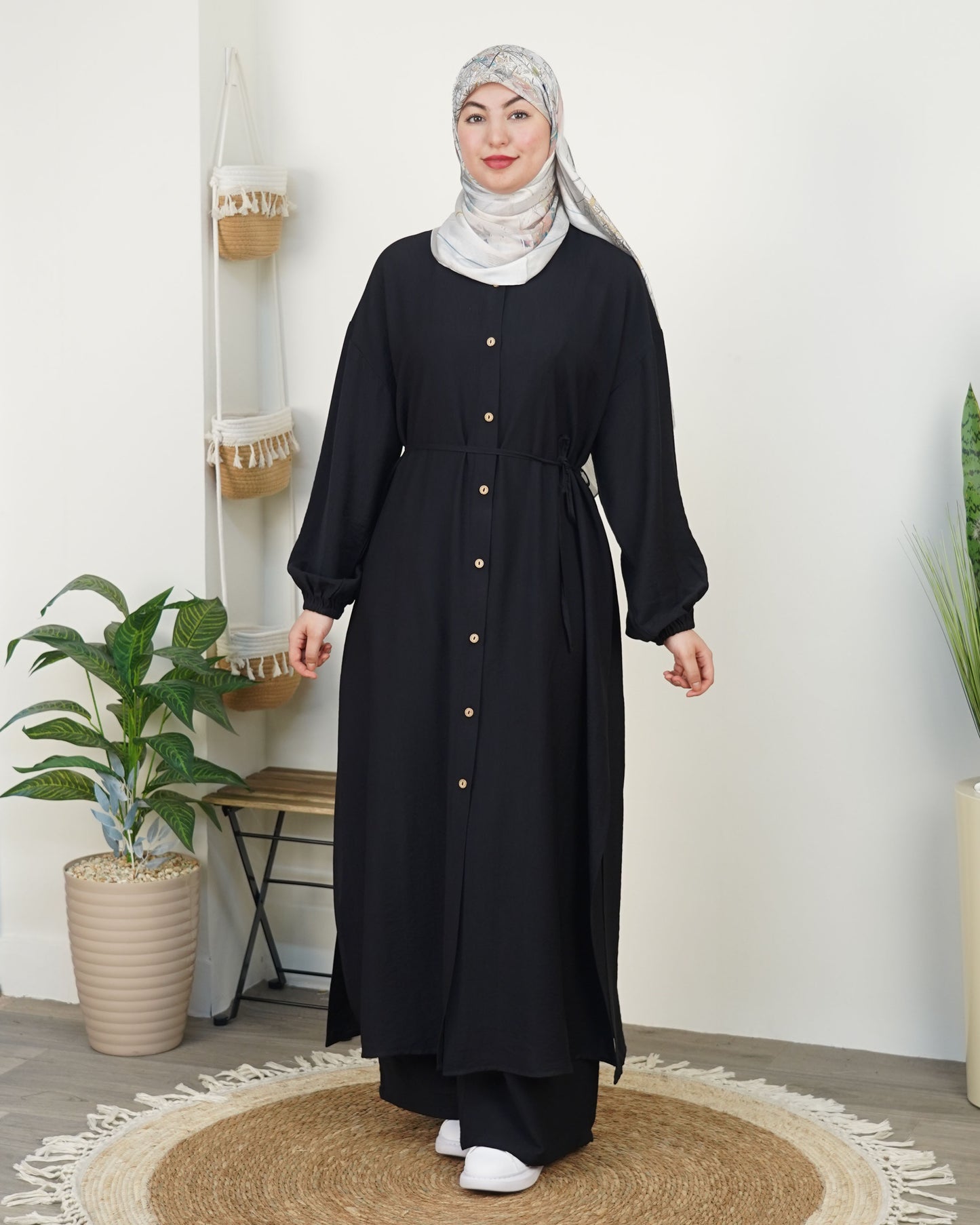 Ensemble Sundus — Col Mao & Ceinture Nouée