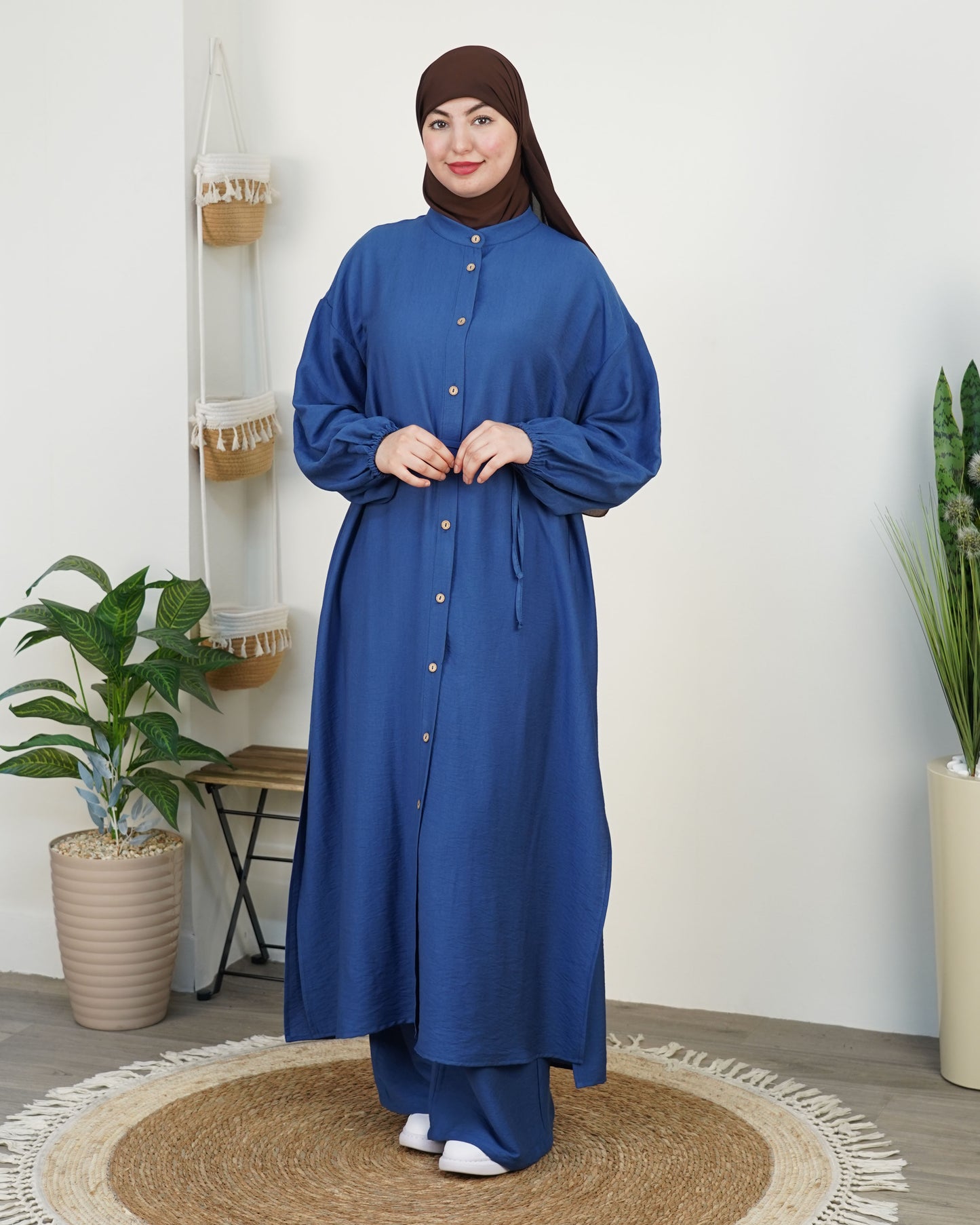 Ensemble Sundus — Col Mao & Ceinture Nouée