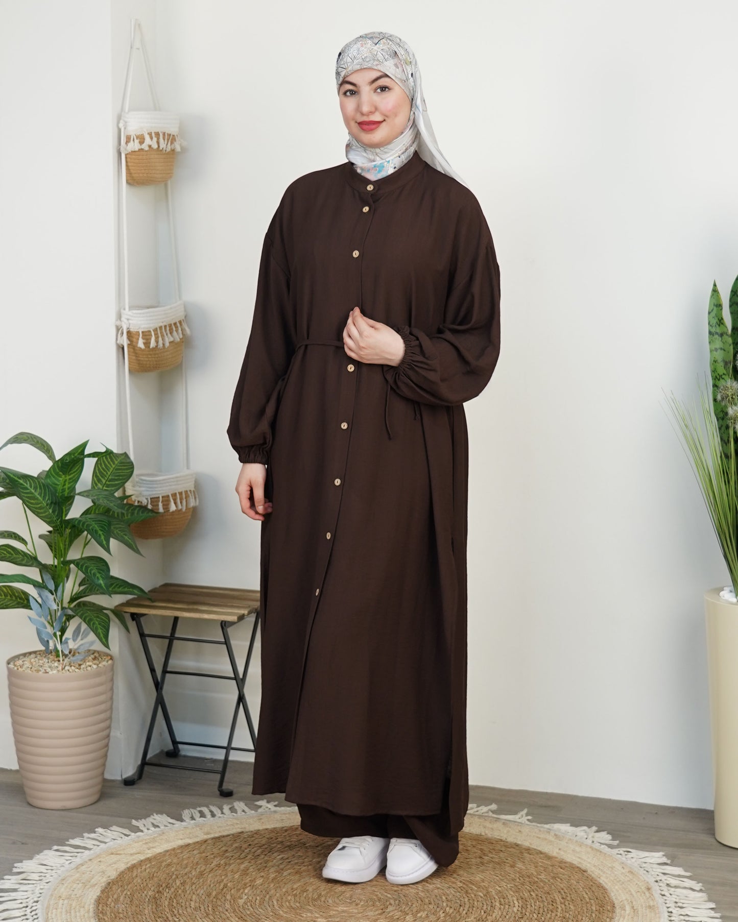 Ensemble Sundus — Col Mao & Ceinture Nouée