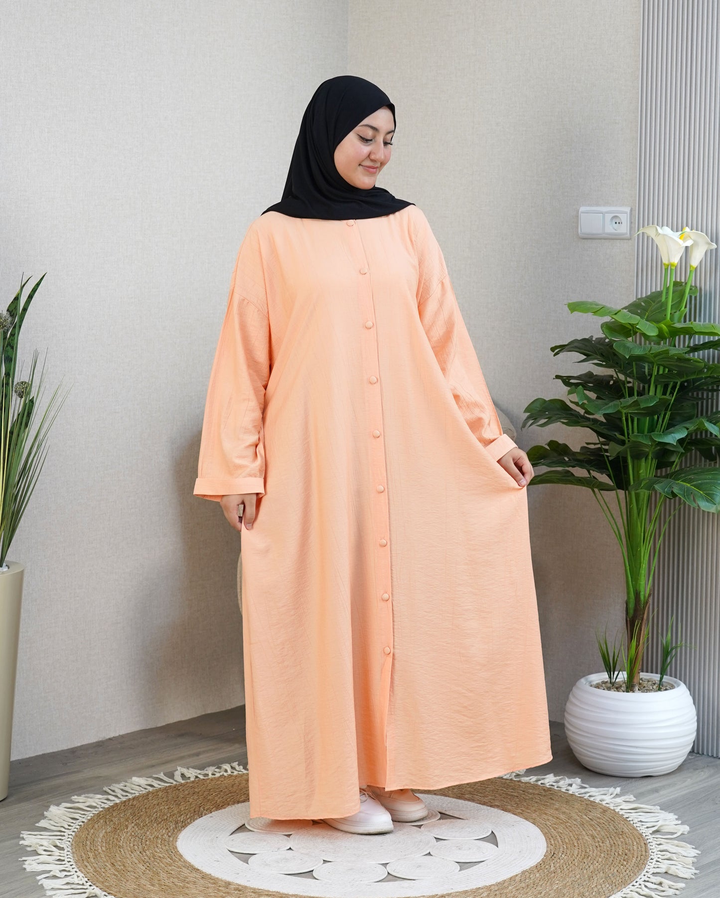 Robe Comfy — Col Officier & Poches