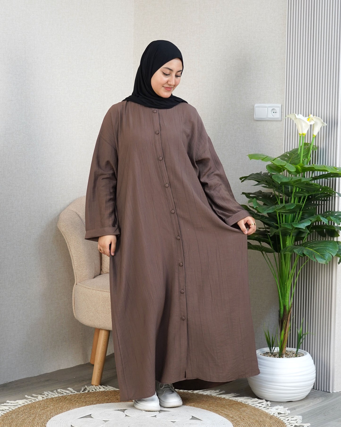 Robe Comfy — Col Officier & Poches